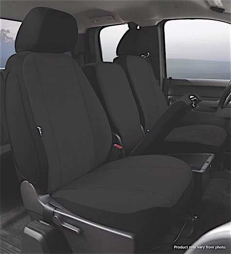 Fia Custom Fit Front Seat Cover Split Seat 40, 20 and 40, Poly-Cotton, (Black), 1st Row Only - SP87-35 BLACK - image 1