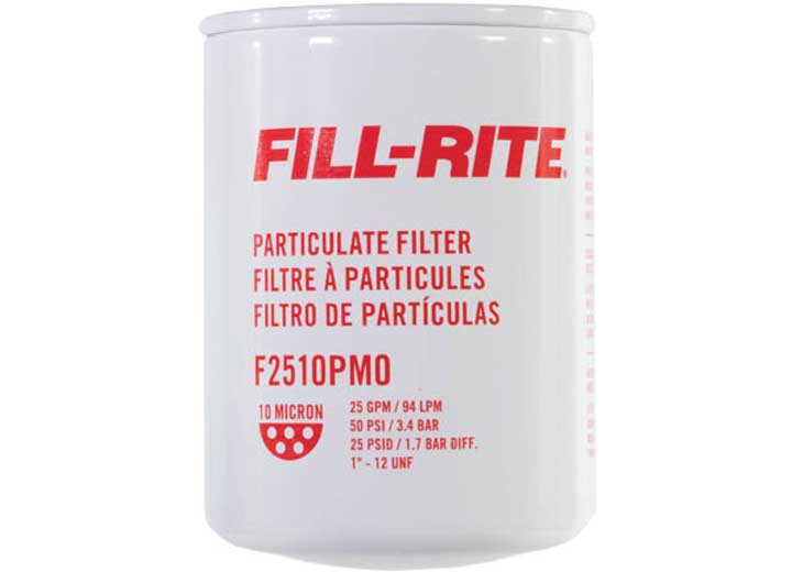 Fill-Rite Fuel Transfer Filter-Strains Particulates Up To 10 Micron, 1 in-12 Unf Threads - F2510PM0 - image 1