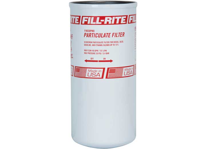 Fill-Rite 30 Micron Particulate Filter, 1.5 in, 16 Unf, 40 GPM Pump Component - F4030PM0 - image 1