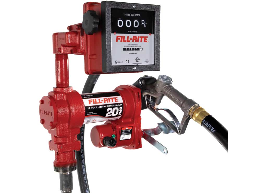 Fill-Rite 12V DC 20 GPM Fuel Transfer Pump With Mechanical Meter & Manual Nozzle - FR4211H - image 1
