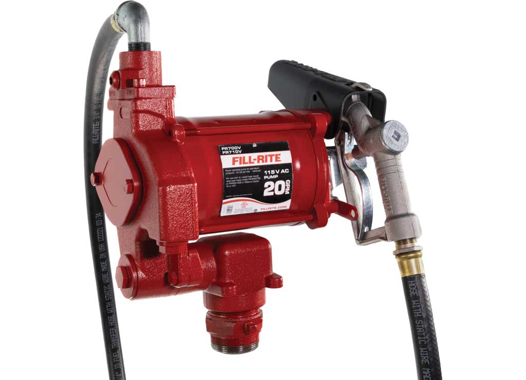 Fill-Rite 115V AC 20 GPM Fuel Transfer Pump With Manual Nozzle - FR700V - image 1
