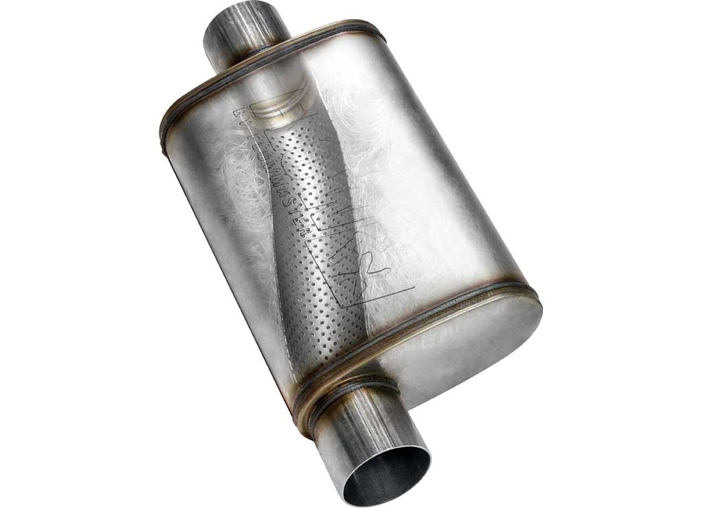 Flowmaster (Offset Out) Flow Fx 2.25 in Stainless Steel Oval Muffler with Offset (O) Inlet and Offset (O) Outlet - 71235 - image 1