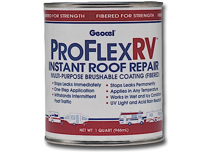 Geocel Pro Flex RV Instant Roof Repair Coating, 1 Quart, White - GC24201 - image 1
