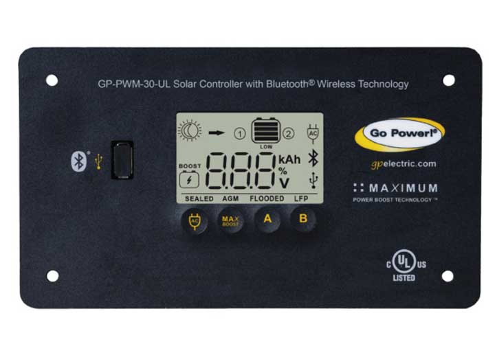 Go Power 30-Amp Dual Bank Bluetooth Enabled Digital Solar Controller - 82756 - image 1