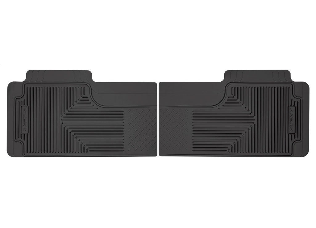 Husky Liners Husky Liner Heavy Duty 2nd or 3rd Row Floor Mats, Black, Hard Plastic - 52011 - image 1