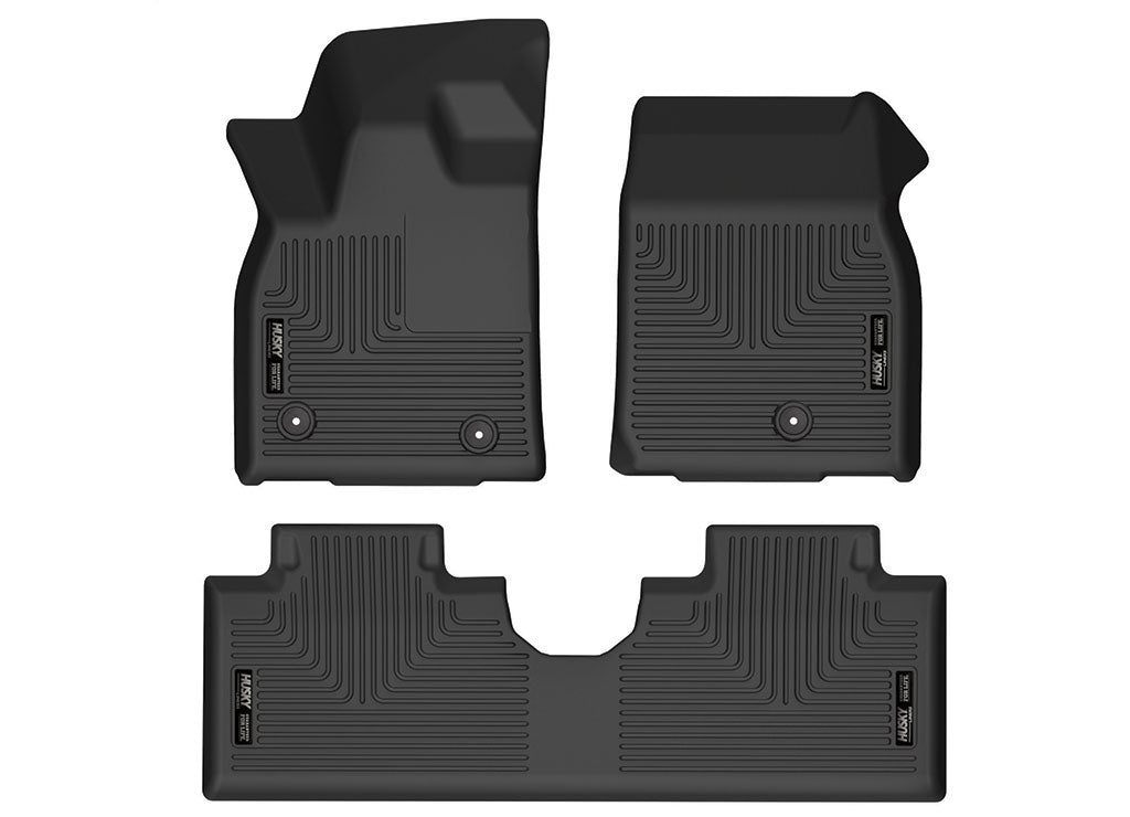 Husky Liners Black Front & 2nd Seat Floor Liners Weatherbeater Series for 2021-2026 Ford Mustang Mach-E - 95071 - image 1