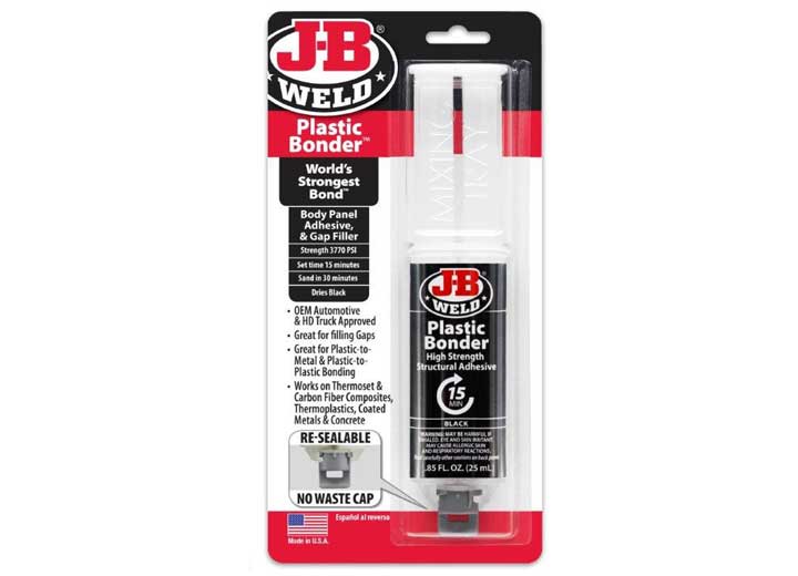 JB Weld Plasticbonder (Black) Carded 25Ml Resealable Syringe Sealant - 50139 - image 1