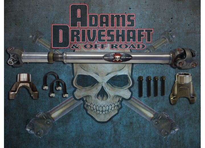 Adams Driveshaft & Offroad Front 1310 Solid CV Driveshaft With Pinion Yoke for 2007-2018 Jeep Wrangler - ASDJK-1310F-S2Y - image 1