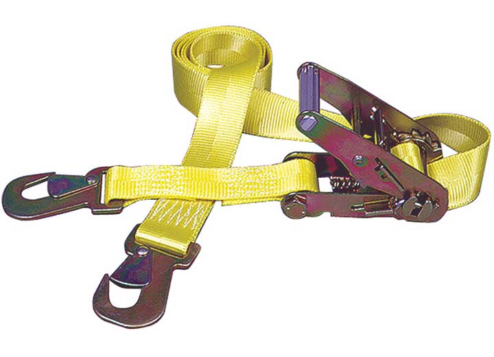 Keeper Corporation 8 ft x 2 in Auto Ratchet Tie-Down with Snap Hooks, 2,000 lb WLL - 04106 - image 1