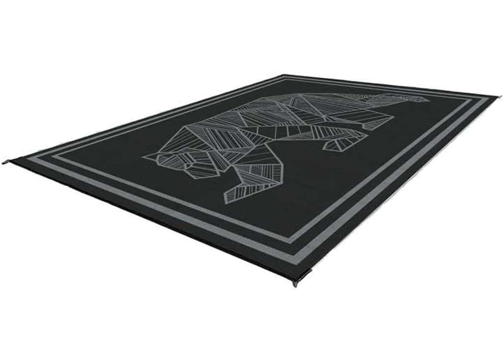 Kuma Outdoor Gear Kuma Bear 12' x 9' Outdoor Mat, Black, Khaki, 12x9 ft Nominal Size - 480-KM-RVMB-BB-12 - image 1