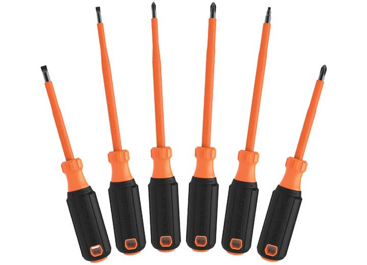 Klein Tools Screwdriver Set, 1000V Insulated, 6-Piece - 85076INS - image 1