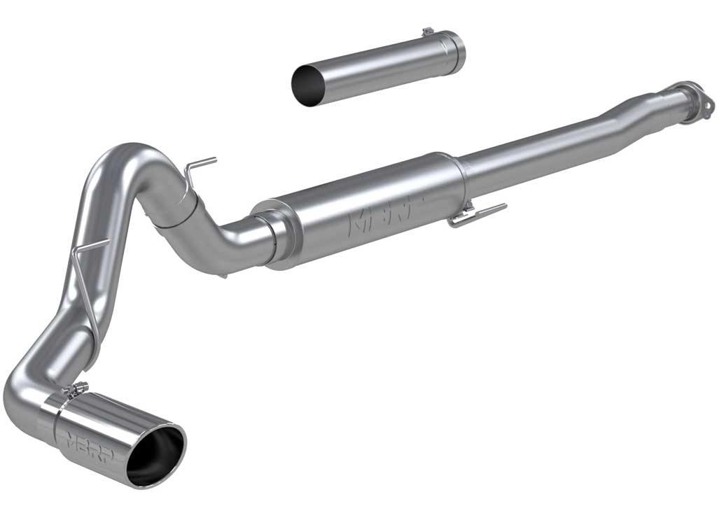 MBRP 4 in Cat Back Single Side T409 Stainless Steel for 2021-2026 Ford F-150 - S5209409 - image 1