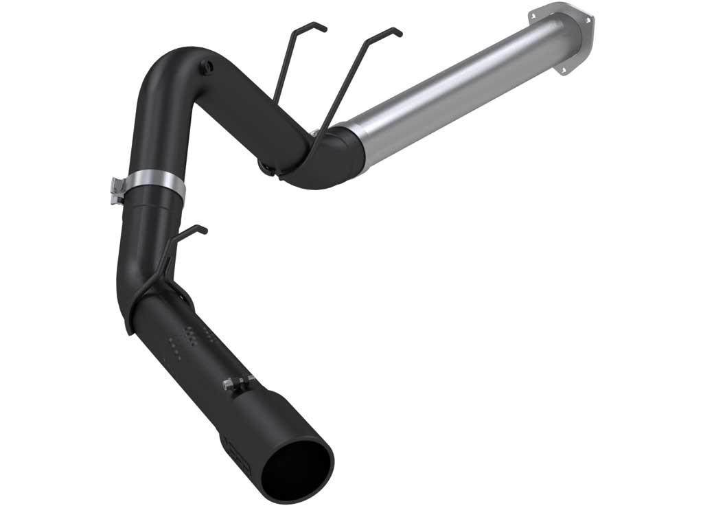 MBRP 2017-2026 F-250, F-350 and F-450 6.7L 4 in Filter Back Exhaust Single Black As, Aluminized Steel - S6289BLK - image 1