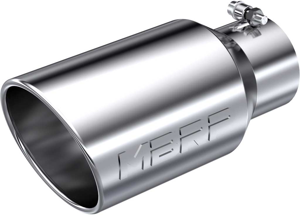 MBRP Angled Rolled-End Exhaust Tip, 4 in Inlet, 6 in OD, 12 in Long - T5073 - image 1