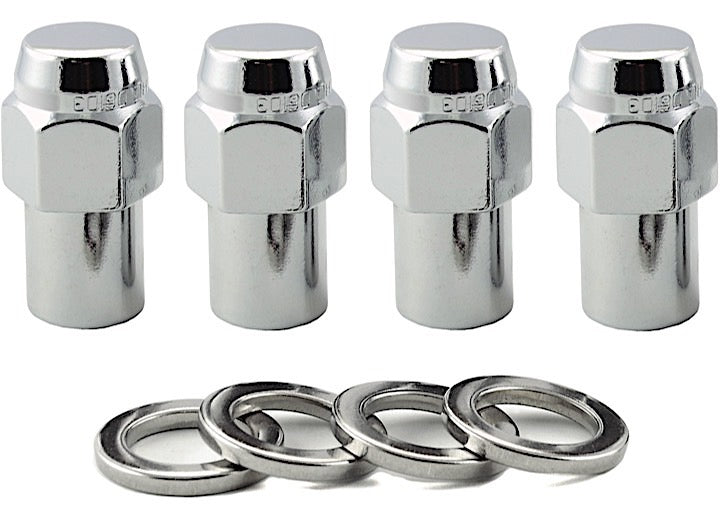 McGard Hex Lug Nut 1/2-20 Mag Washer, Regular.746 in Shocks, 13 and 16 Hex, 1.65 in Overall Length Chrome 4 - 61000 - image 1