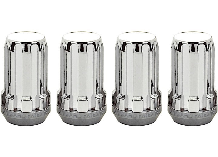 McGard Splinedrive Lug Nut M14x1.5 Cone Seat, 1.648 in Overall Length Chrome (4-Pack), 14 mm X 1.50 Lug Nut & Install Kit Thread Size - 65315 - image 1