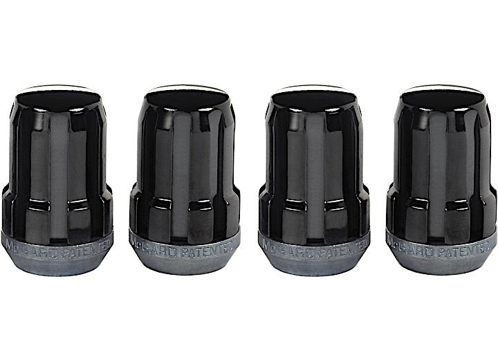 McGard Splinedrive Lug Nut M12x1.25 Cone Seat, 1.24 in Overall Length Black (4-Pack), 12 mm X 1.25 Lug Nut & Install Kit Thread Size - 65354BK - image 1