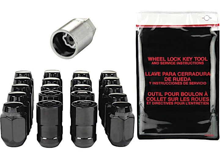 McGard 5 Lug Hex Install Kit M12x1.5 Cone Seat With Wheel Lks, 13 and 16 Hex, 1.5 in Overall Length Black - 84558 - image 1