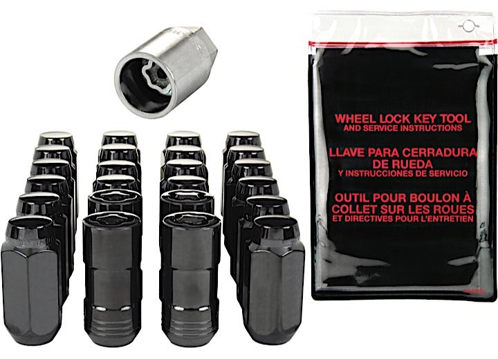 McGard 6 Lug Hex Install Kit M14x1.5 Cone Seat With Wheel Lks, 13 and 16 Hex, 1.945 in Overall Length Bla - 84622 - image 1