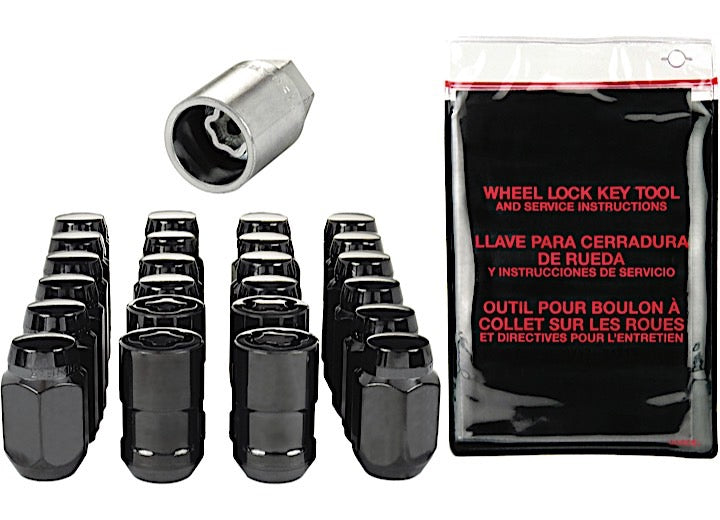 McGard 6 Lug Hex Install Kit M12x1.5 Cone Seat With Wheel Lks, 13 and 16 Hex, 1.5 in Overall Length Black - 84658 - image 1