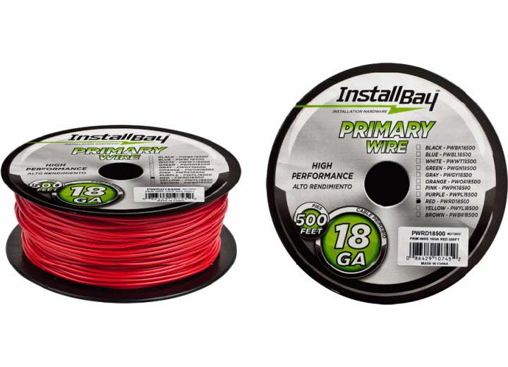 Install Bay Primary Wire 18 Gauge Red Coil Of 500 Feet - PWRD18500 - image 1
