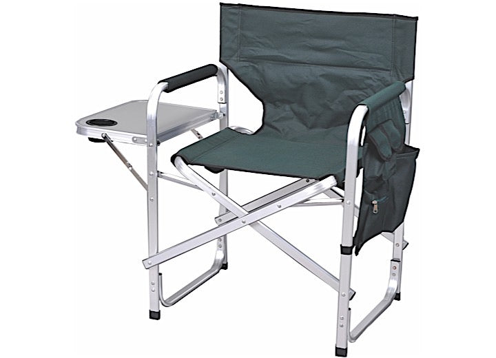 MG Innovative Ming’s Mark Stylish Camping Director Chair with Side Table, Green - SL1204-GREEN - image 1