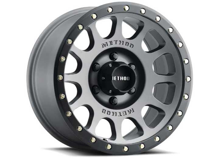 Method Race Wheels MR305 17x8.5 5x127 0 mm Offset 5x5 Center Bore Titanium with Matte Black Lip Wheel with 94 mm - MR30578550800 - image 1