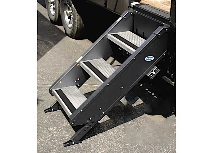MORryde Step Above With Strut Assist-GEN2, 3 Step Entry Step, Fits Inner Door Flange Width Of 23.75-24.25 in - STP-205 - image 1