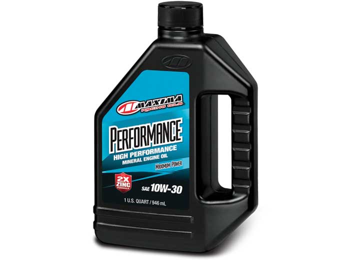 Maxima Racing Oils Performance Mineral Engine Oil, SAE 10W-30, 1 qt - 39-33901 - image 1