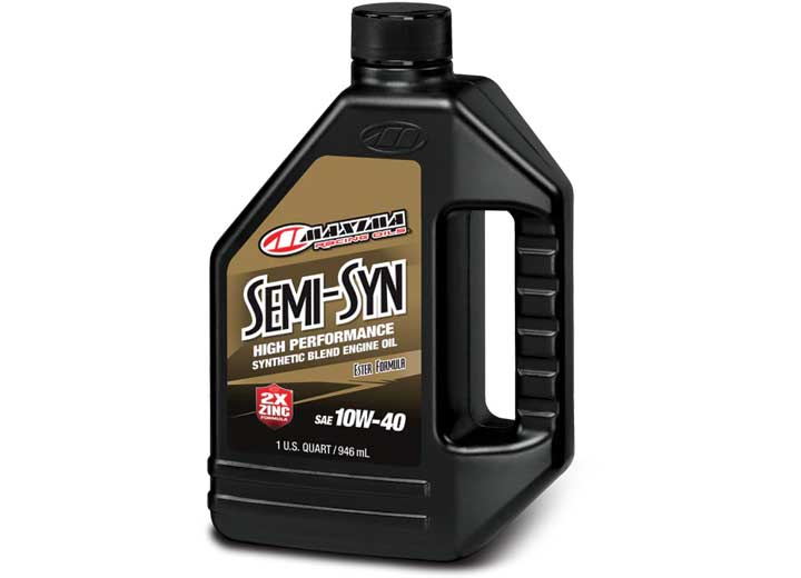 Maxima Racing Oils Semi-Syn High Performance Engine Oil, SAE 10W-40, 1 qt - 39-34901B - image 1