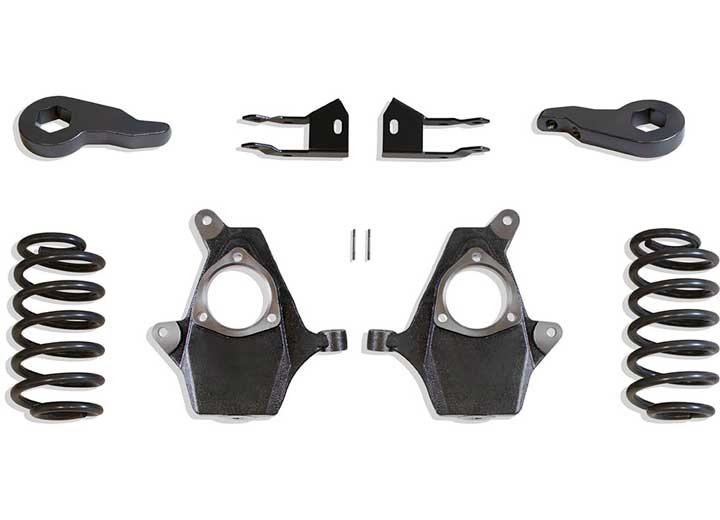 MaxTrac 2000-2006 Tahoe, Yukon and Suburban 1500, 2500 and 2002-2006 Escalade 3/4 in Lowering Kit With Spindles - KS331034 - image 1