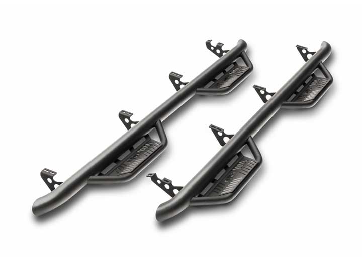 N-Fab 2019-2021 Silverado, Sierrra 1500 and 2020-2026 Silverado, Sierra 2500 and 3500 Cab Length Podium Lg Steps, Black - HPC1971QC-TX - image 1