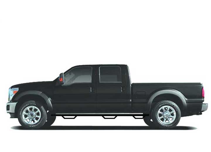 N-Fab RealTruck 2002-2008 Ram Quad Cab 6.4 ft Bed Access Nerf Bars, Textured Black, Steel - D0289QC-6-TX - image 1