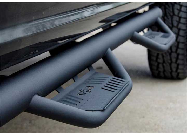N-Fab RealTruck 2015-2017 Ram 1500 Quad Cab Length Podium Steps, Textured Black, Stainless Steel - HPD1573QC-TX - image 1