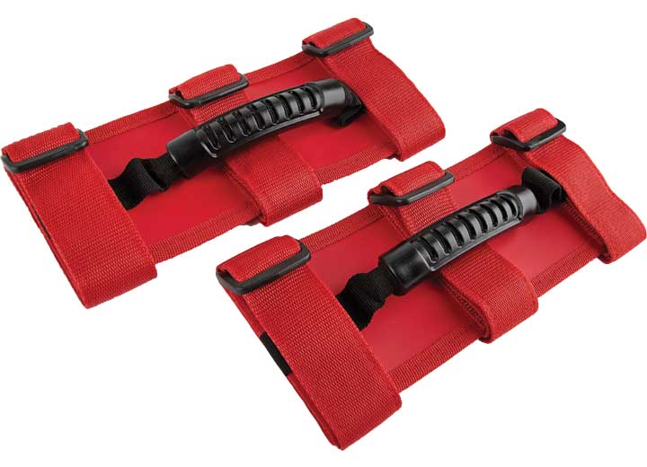 Rugged Ridge Ultimate Grab Handle Kit, Red, 1955-Current Jeep Cj/Wrangler, Gladiator, Roll Bar - 13505.03 - image 1