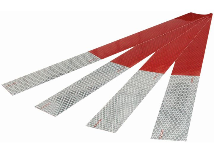 Optronics (4) 18 in Strips Red/White Reflective Tape - RE418T - image 1