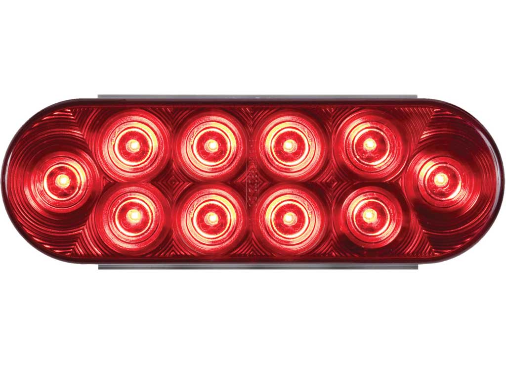 Optronics 10-LED 6 in Red Grommet Mount Stop, Turn and Tail Light - STL72RBP - image 1