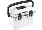Pelican 14-Quart Cooler, White, Gray, 8-20 Quart Capacity - 14Q-1-WHTGRY - image 1