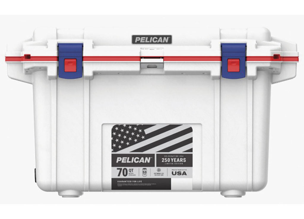 Pelican 70 qt Personal Cooler AMERICANA250 Rd/White - 70Q-6-AMERICANA250 - image 1