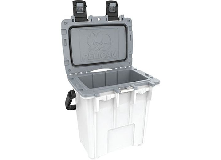 Pelican 20-Quart Elite Cooler, White, Gray, 8-20 Quart Capacity - 20Q-1-WHTGRY - image 3