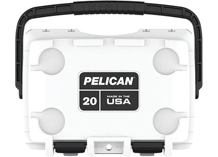 Pelican 20-Quart Elite Cooler, White, Gray, 8-20 Quart Capacity - 20Q-1-WHTGRY - image 2
