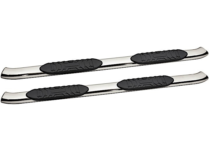 ProMaxx Automotive 1999-2018 Silver, Sierra (1999-2019 2500 and 3500) Extended Cab 5 in Curved SS Oval Tubes (Body Mount), Silver - 71120S - image 1