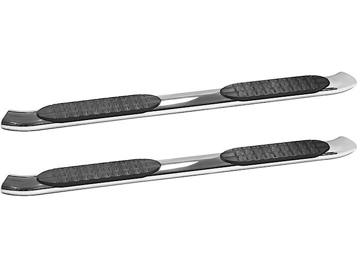ProMaxx Automotive 1999-2018 Silver, Sierra (1999-2019 2500 and 3500) Extended Cab 4 in Curved SS Oval Tubes (Body Mount), Silver - 41120S - image 1