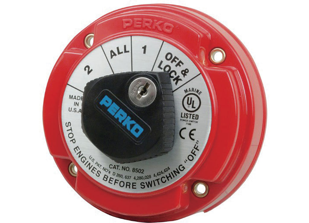 Perko Medium-Duty Battery Selector Switch with Key Lock - 8502DP - image 1