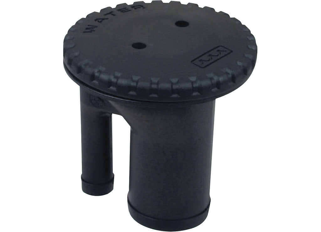 Perko Vented Gas Fill with Straight Neck for 1-1/2" Hose, Black Polymer Cap with Black Polymer Base Vent - 0543DPGBLK - image 1