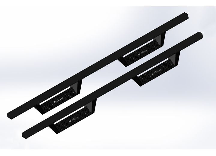 ProMaxx Automotive 2015-2020 F-150 SuperCrew/2017-2024 F-250, F-350 Super Crew Textured Black Drop Step, Steel - DROP-202 - image 1