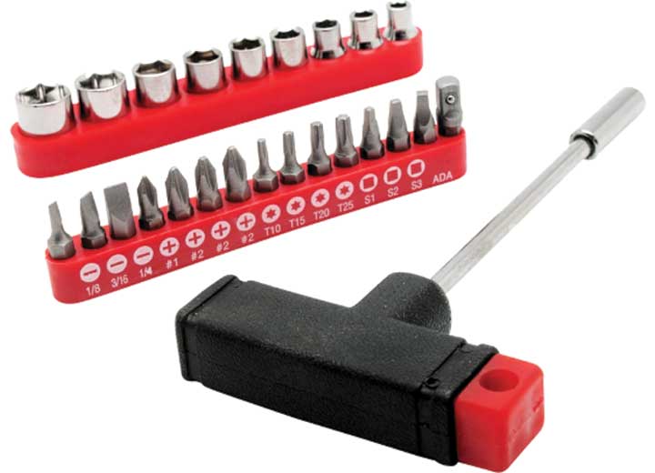 Performance Tool 25-Piece Magnetic T-Bar Driver Set Screwdriver - 1413 - image 1