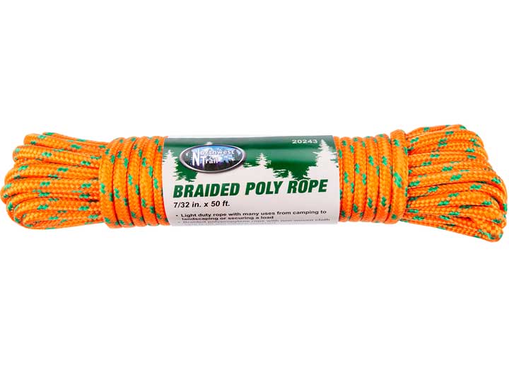 Performance Tool 50 ft X 7/32 in Braided Poly Rope - 20243 - image 1