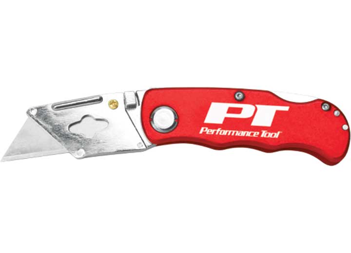Performance Tool Folding Lb Utility Knife, Red - W2600 - image 1