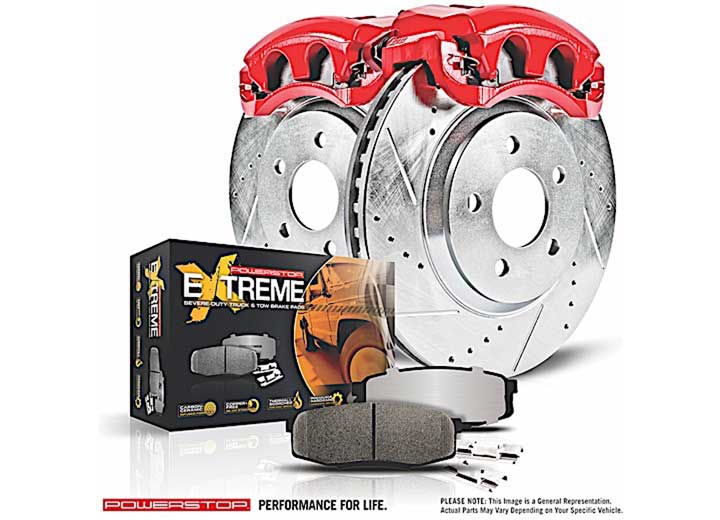 Power Stop Z36 Truck And Tow Performance Brake Kit With Calipers for 2004-2006 Jeep Wrangler - KC2152-36 - image 1
